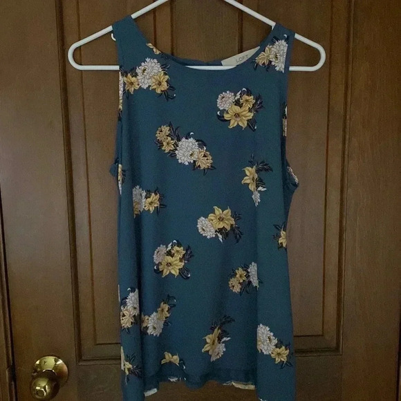 LOFT Flowy Tunic Style Sleeveless Top - Picture 1 of 6